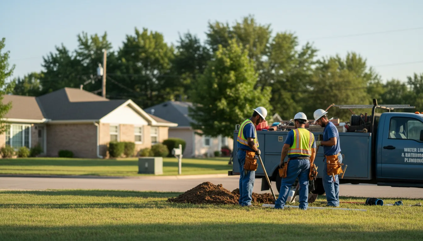 Residential water line and bathroom plumbing service in Lenox, AL